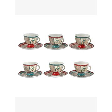 Lucky Art Liora Bone 6'lı Çay Fincanı Seti