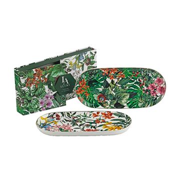 Lucky Art Violette Bone 2'li Oval Tabak Seti