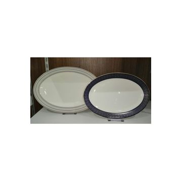 Lucky Art Wılhemla Bone Serısı 2'li Oval Tabak Seti