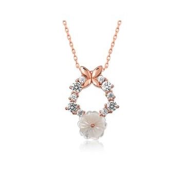 Lucky Gümüş Rose Bahar Çiçeği Kolye