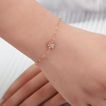 Lucky Life 925 Ayar Gümüş Rose Kedi Patisi Kadın Bileklik