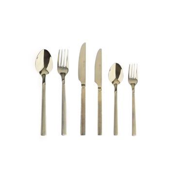Luckyart LYTY 001 Royal Crown Gold Glory 36 Parça Çatal Kaşık Bıçak Takımı
