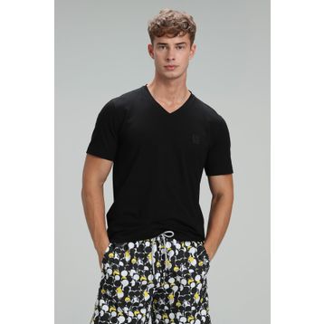 Lufian 111020145 Siyah Tuna Modern Grafik Erkek T-shirt