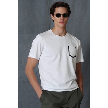 Lufian 111020169 Beyaz Sirius Modern Grafik Erkek T-shirt