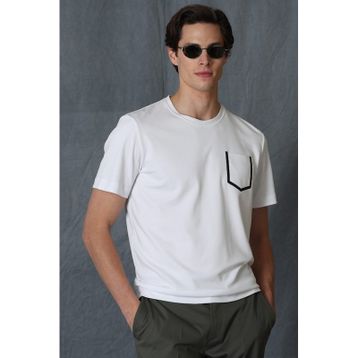 Lufian 111020169 Beyaz Sirius Modern Grafik Erkek T-shirt