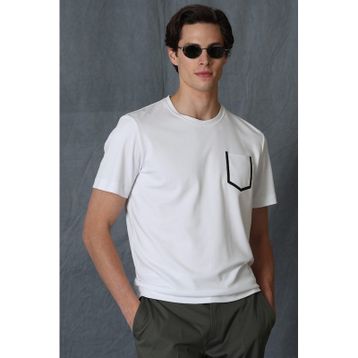 Lufian 111020169 Beyaz Sirius Modern Grafik Erkek T-shirt