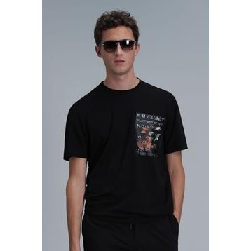 Lufian 111020202 Siyah Erkek T-shirt