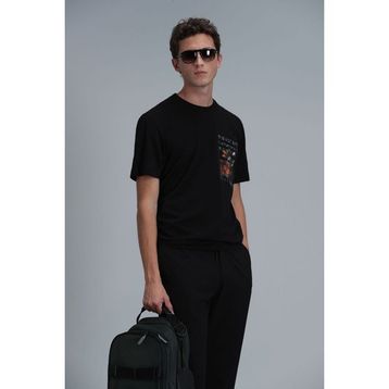 Lufian 111020202 Siyah Erkek T-shirt