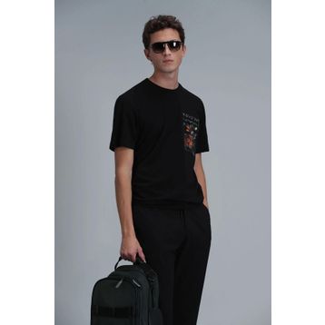 Lufian 111020202 Siyah Erkek T-shirt