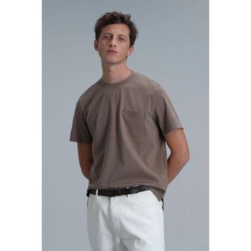 Lufian 111020218 Felix Açık Kahverengi Erkek T-shirt