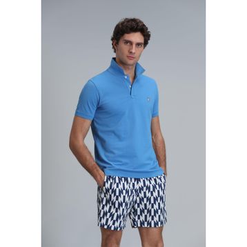 Lufian 111040164-100100 Laon Siyah Günlük Polo Yaka Erkek T-shirt
