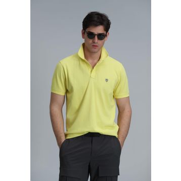 Lufian 111040164-100100 Laon Siyah Günlük Polo Yaka Erkek T-shirt