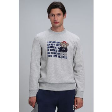 Lufian 112030118 Gri Erkek Sweatshirt