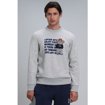 Lufian 112030118 Gri Erkek Sweatshirt
