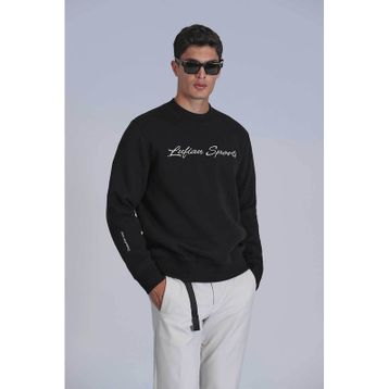 Lufian 112030137 Siyah Loved Erkek Sweatshirt