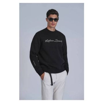 Lufian 112030137 Siyah Loved Erkek Sweatshirt