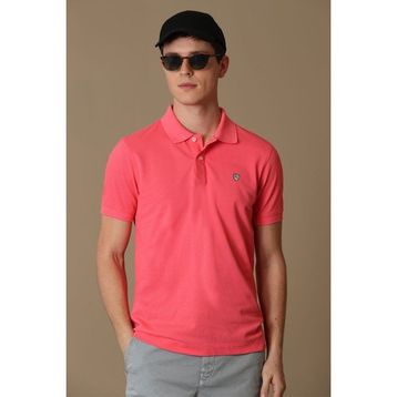 Lufian 627111040091 Şeker Pembe Laon Spor Polo Yaka Erkek T-shirt