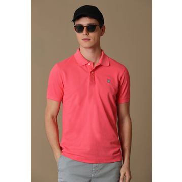Lufian 627111040091 Şeker Pembe Laon Spor Polo Yaka Erkek T-shirt