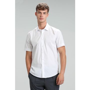 Lufian Arus Smart Slim Fit Beyaz Erkek Gömlek