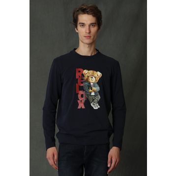 Lufian Dominic Lacivert Uzun Kol Erkek T-shirt