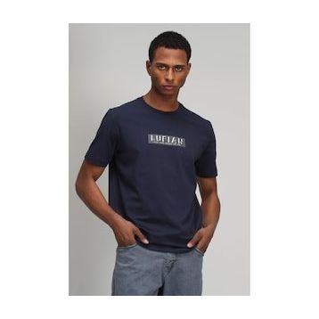 Lufian Frank Modern Grafik Siyah Erkek T-shirt