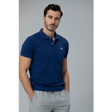 Lufian Laon Spor Polo Açık Lacivert Erkek T-Shirt