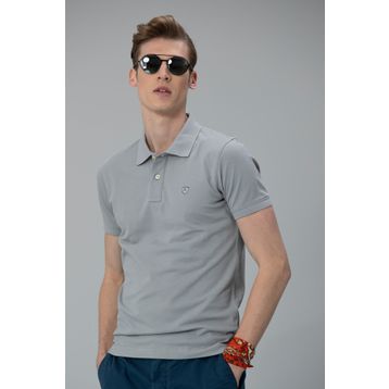 Lufian Laon Spor Polo Koyu Gri Erkek T-shirt
