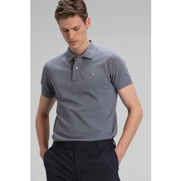 Lufian Laon Spor Polo Koyu Gri Erkek T-shirt