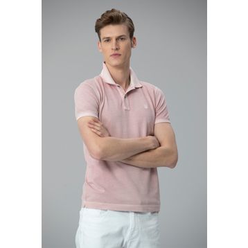 Lufian Vernon Spor Polo Açık Pembe Erkek T-Shirt