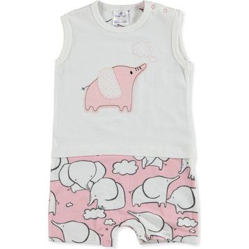 Luggi Tiny Elephant Pamuklu Bisiklet Yaka Pembe Kız Bebek Barbatöz