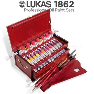 Lukas 1862 6001 Oil Wooden Chest Ahşap Kutu 45 Parça Yağlı Boya