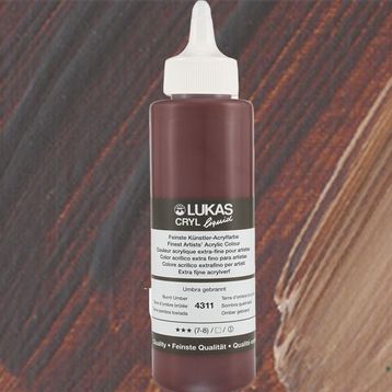 Lukas Liquid Seri 1 Yanık Umber 250 ml Akrilik Boya