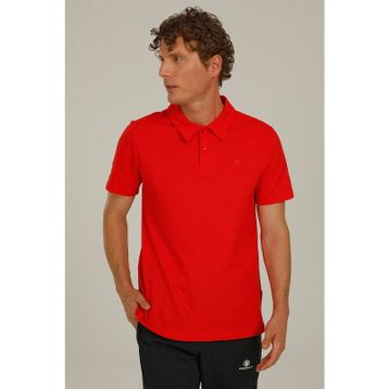 Lumberjack 101079288 2M CT953 Kırmızı Polo Yaka Baskılı Erkek T-Shirt