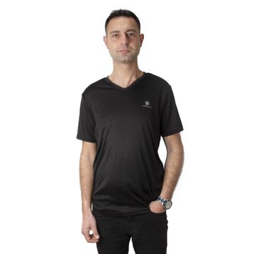 Lumberjack Ct104 Basic Pes V Neck Siyah Erkek T-shirt