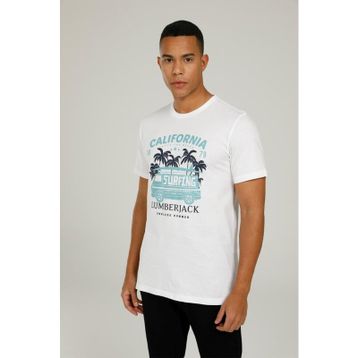 Lumberjack CT1141 Travel 2FX Beyaz Erkek T-shirt