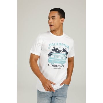 Lumberjack CT1141 Travel 2FX Beyaz Erkek T-shirt