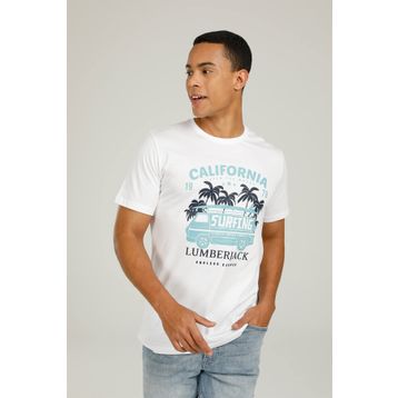 Lumberjack CT1141 Travel 2FX Beyaz Erkek T-shirt