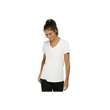Lumberjack Ct132 Basıc Modal V Neck Beyaz Kadın T-shirt