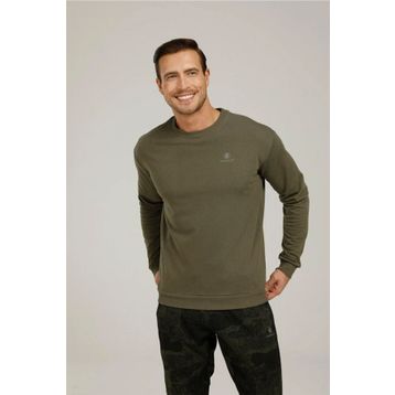 Lumberjack SN75 Haki Basic Erkek Sweatshirt