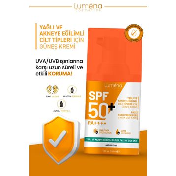 Lumena Cosmetics Akneye Eğilimli Cilt Tipleri SPF50+ 50 ml Yüksek Korumalı Yüz Güneş Kremi