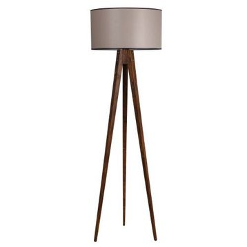 Lumexx Tripod Ceviz Silindir 82 Abajurlu Lambader