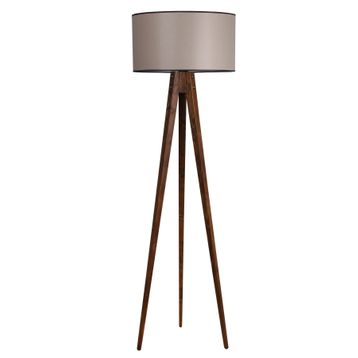 Lumexx Tripod Ceviz Silindir 82 Abajurlu Lambader