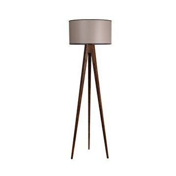 Lumexx Tripod Ceviz Silindir 82 Abajurlu Lambader