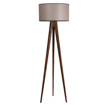 Lumexx Tripod Ceviz Silindir 82 Abajurlu Lambader