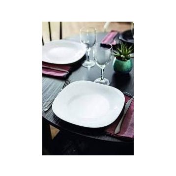 Luminarc 27 cm 6'lı Set Carine Blanc Beyaz Servis Tabağı