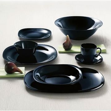 Luminarc Carine Noir Siyah 17 Parça Yemek Takımı