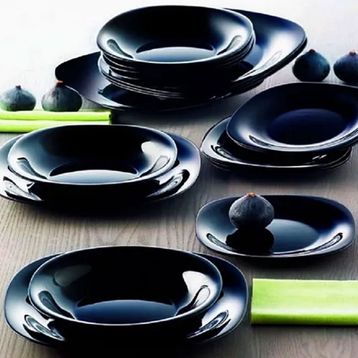 Luminarc Carine Noir Siyah 17 Parça Yemek Takımı