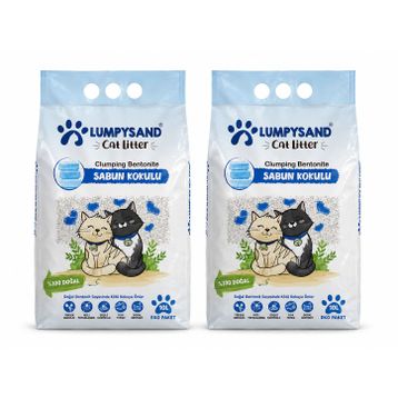 Lumpysand Marsilya Sabun Kokulu İnce 2x10 lt Kedi Kumu