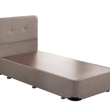 Luna Baza Ve Başlık Seti - 100x200 Cm Tek Kişilik Kumaş Baza Seti