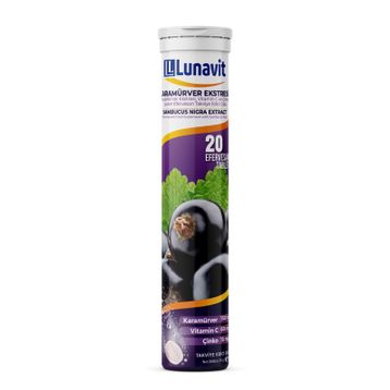 Lunavit Karamürver Vitamin C Çinko 20 Efervesan Tablet